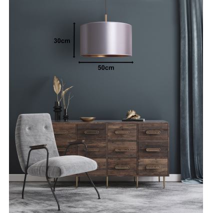 Duolla - Hanglamp aan een koord CANNES 1xE27/15W/230V diameter 50 cm zilver/koper