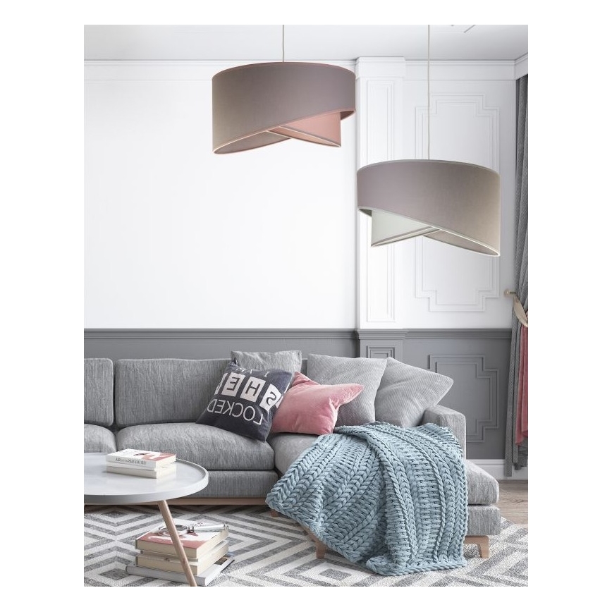 Duolla - Hanglamp aan een koord CELLO 1xE27/40W/230V diameter 45 cm grijs/groen