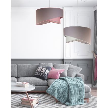 Duolla - Hanglamp aan een koord CELLO 1xE27/40W/230V diameter 45 cm roze
