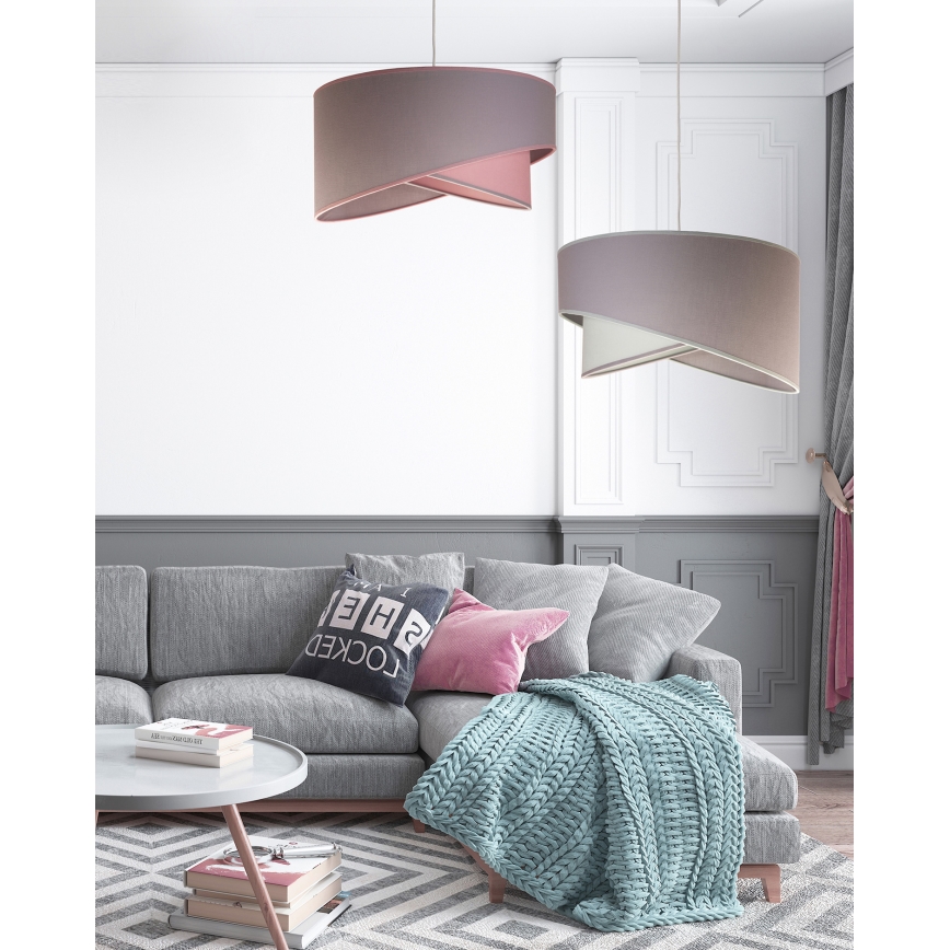Duolla - Hanglamp aan een koord CELLO 1xE27/40W/230V diameter 45 cm roze