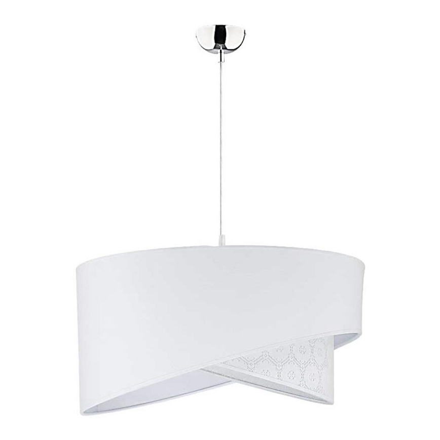 Duolla - Hanglamp aan een koord CELLO 1xE27/40W/230V diameter 45 cm wit/kant