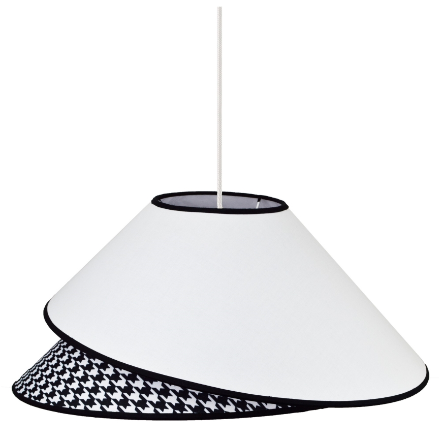 Duolla - Hanglamp aan een koord COCO 1xE27/40W/230V diameter 50 cm wit/zwart