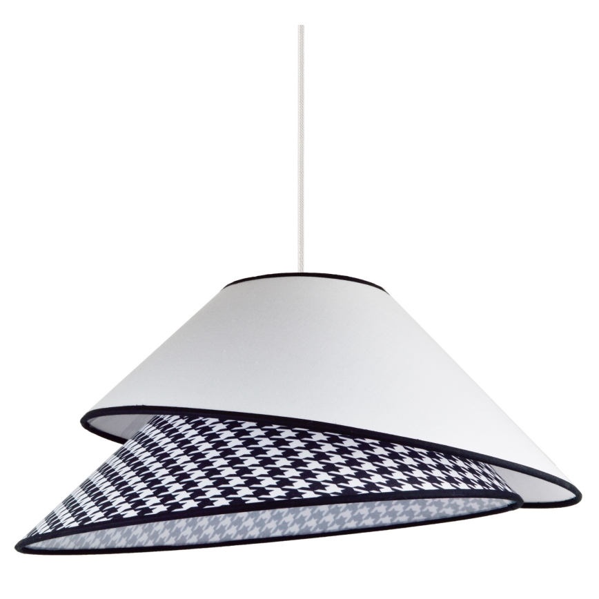 Duolla - Hanglamp aan een koord COCO 1xE27/40W/230V diameter 50 cm wit/zwart