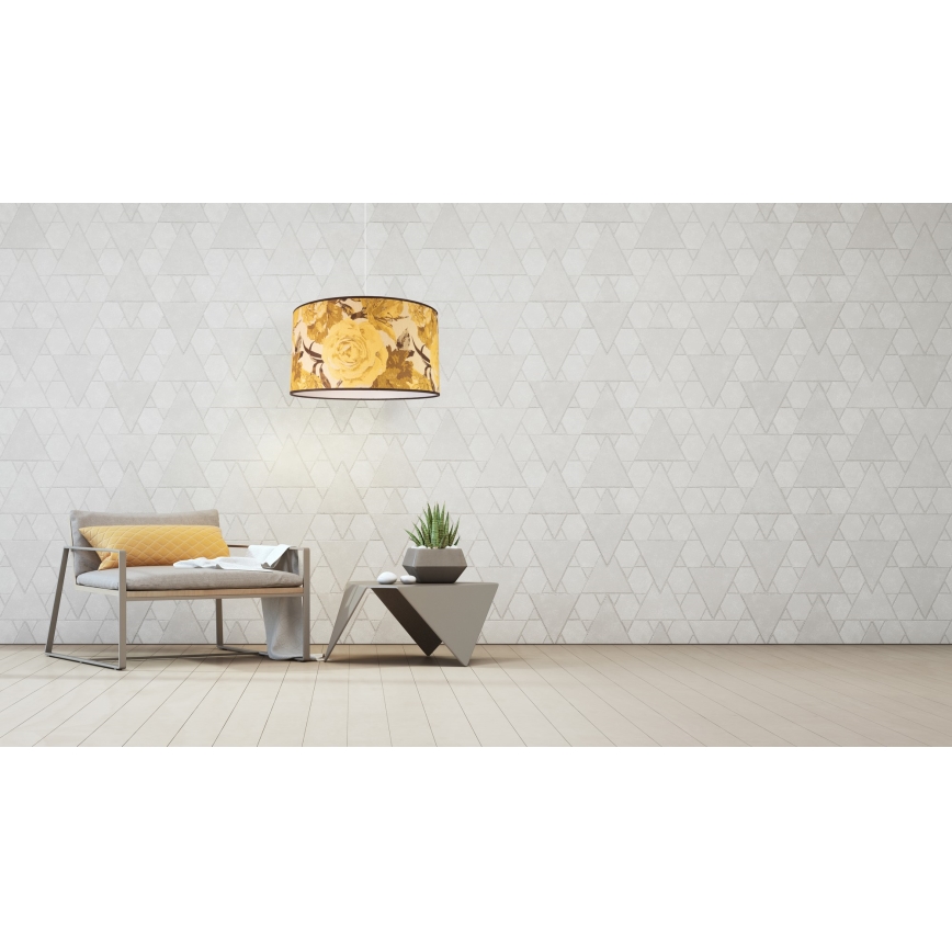 Duolla - Hanglamp aan een koord CONSTANCE 1xE27/40W/230V diameter 45 cm geel