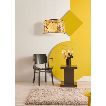 Duolla - Hanglamp aan een koord CONSTANCE 1xE27/40W/230V diameter 45 cm geel