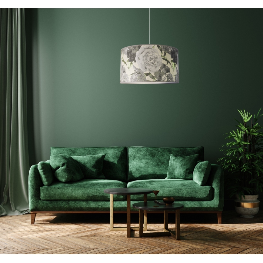 Duolla - Hanglamp aan een koord CONSTANCE 1xE27/40W/230V diameter 45 cm grijs