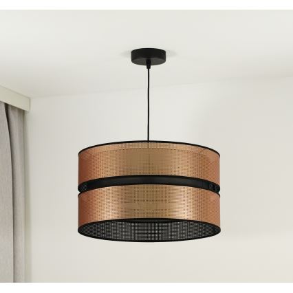 Duolla - Hanglamp aan een koord COPPER SHINY 1xE27/15W/230V diameter 40 cm koper/zwart