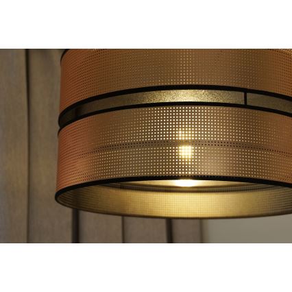 Duolla - Hanglamp aan een koord COPPER SHINY 1xE27/15W/230V diameter 40 cm koper/zwart