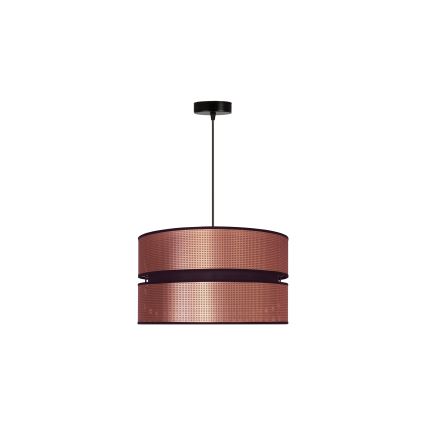 Duolla - Hanglamp aan een koord COPPER SHINY 1xE27/15W/230V diameter 40 cm koper/zwart