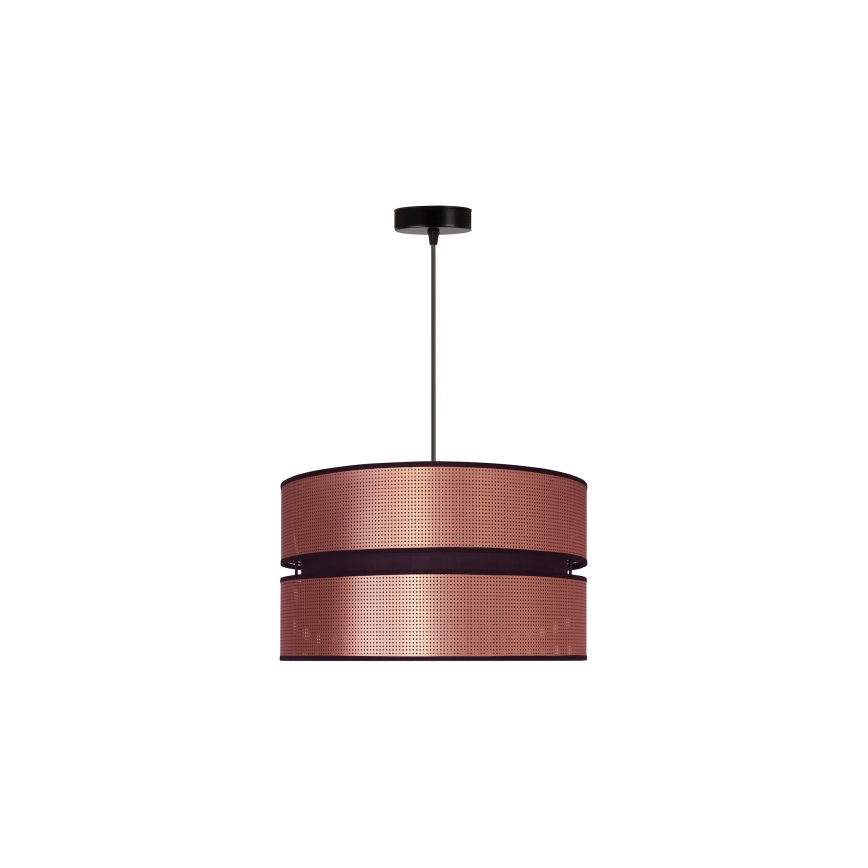Duolla - Hanglamp aan een koord COPPER SHINY 1xE27/15W/230V diameter 40 cm koper/zwart