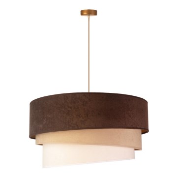 Duolla - Hanglamp aan een koord DEVON 1xE27/40W/230V bruin/beige