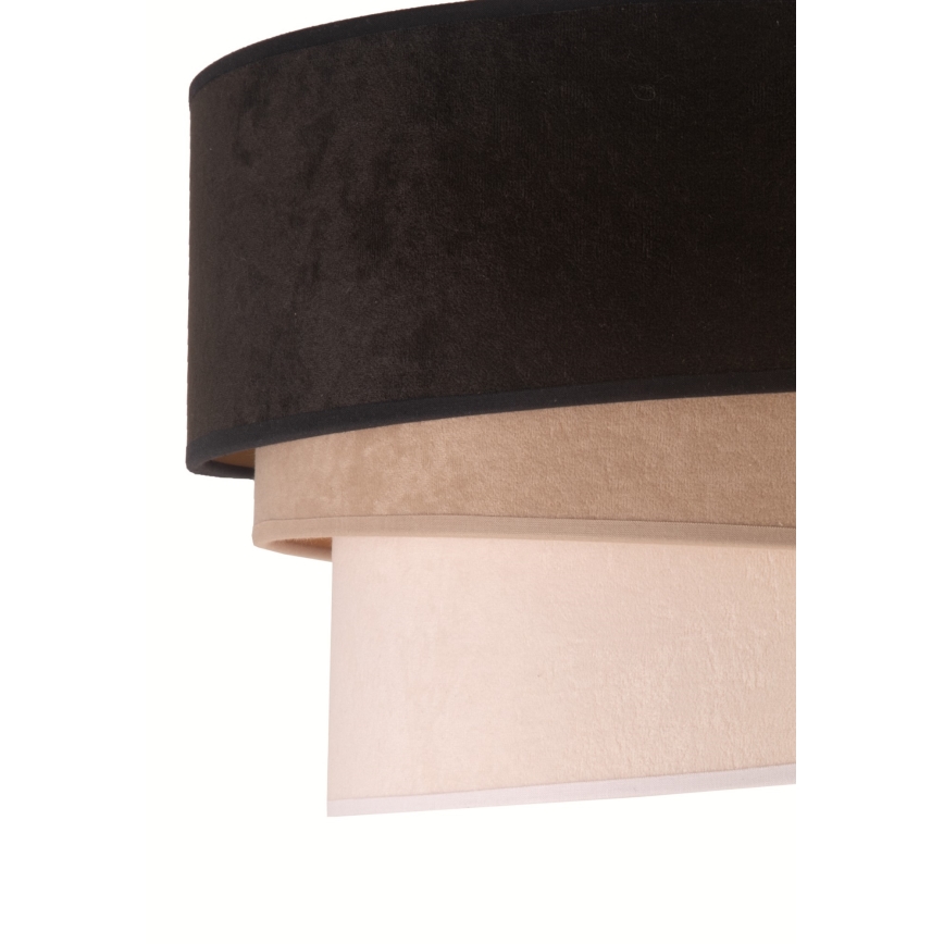 Duolla - Hanglamp aan een koord DEVON 1xE27/40W/230V diameter 45 cm zwart/beige