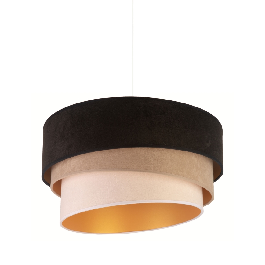 Duolla - Hanglamp aan een koord DEVON 1xE27/40W/230V diameter 45 cm zwart/beige