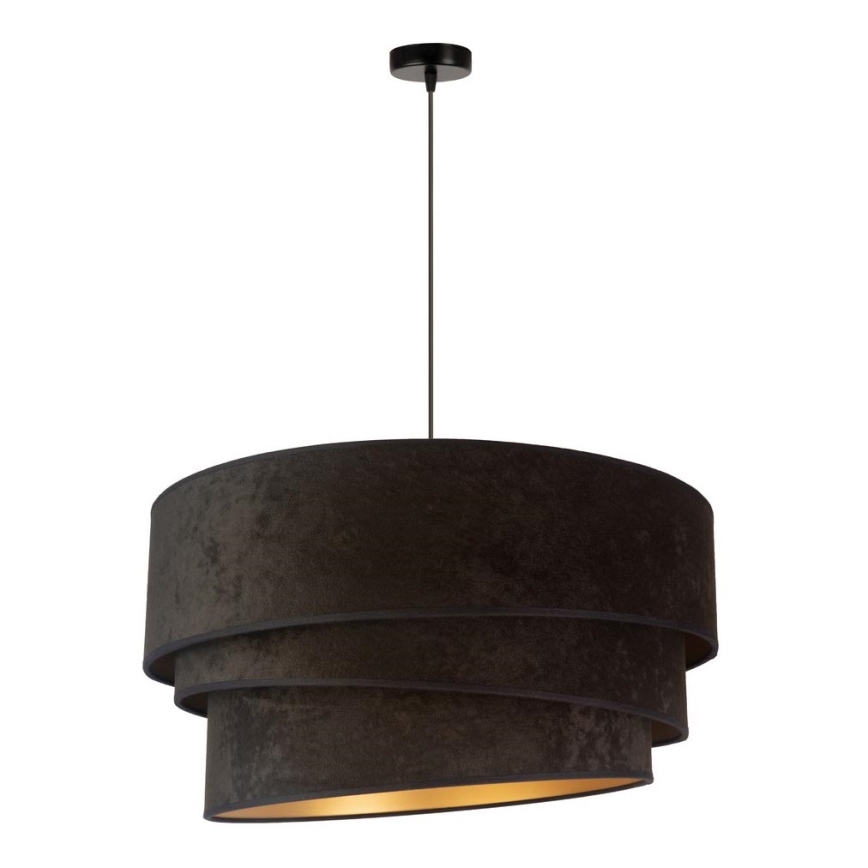 Duolla - Hanglamp aan een koord DEVON 1xE27/40W/230V diameter 45 cm zwart/goud