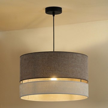 Duolla - Hanglamp aan een koord DOUBLE 1xE27/15W/230V diameter 40 cm bruin/grijs