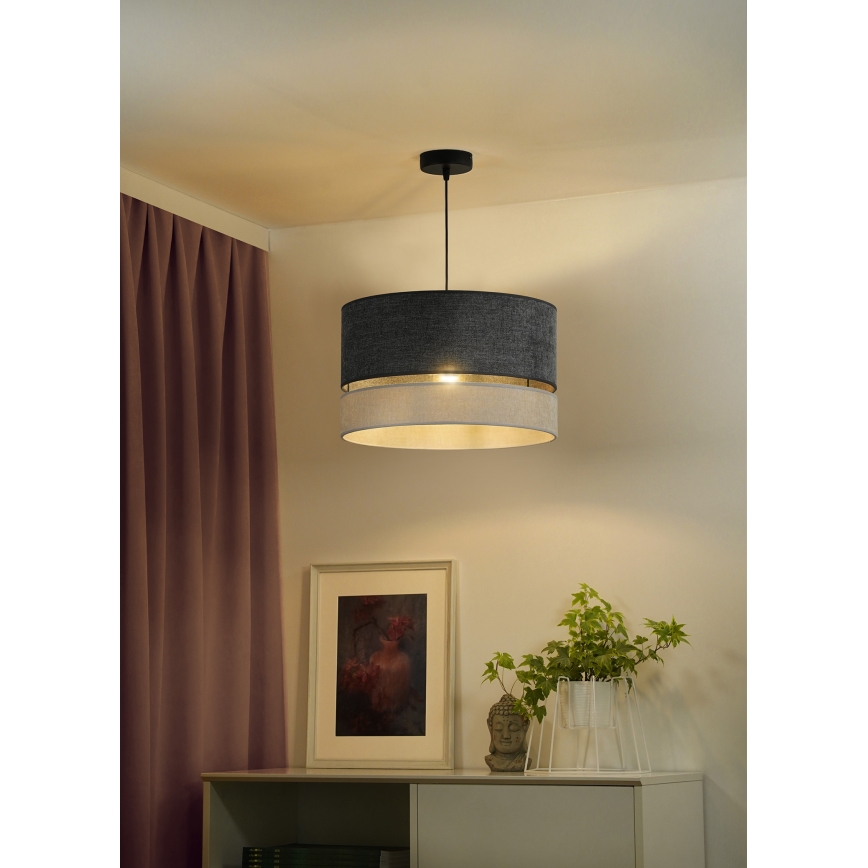 Duolla - Hanglamp aan een koord DOUBLE 1xE27/15W/230V diameter 40 cm grijs