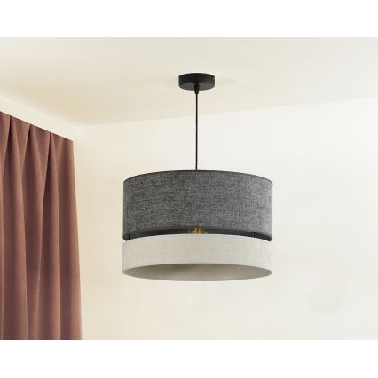Duolla - Hanglamp aan een koord DOUBLE 1xE27/15W/230V diameter 40 cm grijs