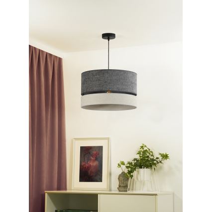 Duolla - Hanglamp aan een koord DOUBLE 1xE27/15W/230V diameter 40 cm grijs