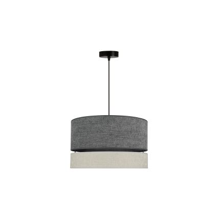 Duolla - Hanglamp aan een koord DOUBLE 1xE27/15W/230V diameter 40 cm grijs