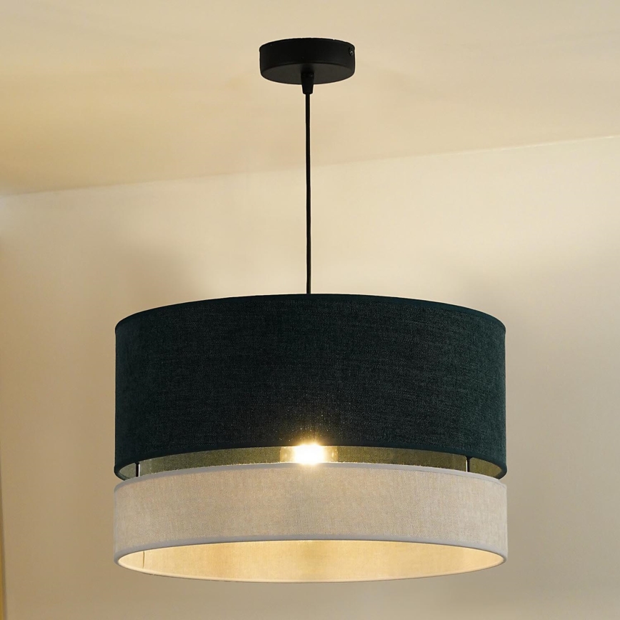 Duolla - Hanglamp aan een koord DOUBLE 1xE27/15W/230V diameter 40 cm groen/grijs
