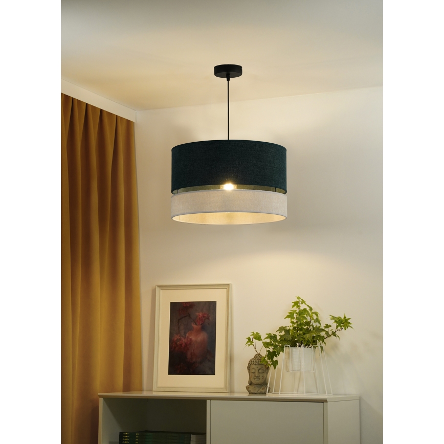 Duolla - Hanglamp aan een koord DOUBLE 1xE27/15W/230V diameter 40 cm groen/grijs