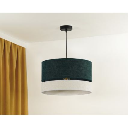 Duolla - Hanglamp aan een koord DOUBLE 1xE27/15W/230V diameter 40 cm groen/grijs