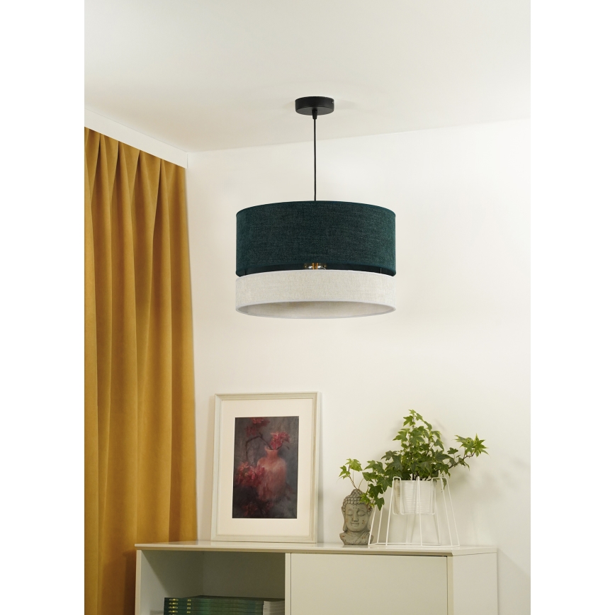 Duolla - Hanglamp aan een koord DOUBLE 1xE27/15W/230V diameter 40 cm groen/grijs