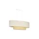 Duolla - Hanglamp aan een koord DOUBLE OVAL NATURE 2xE27/15W/230V crème/beige