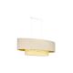 Duolla - Hanglamp aan een koord DOUBLE OVAL RATTAN 2xE27/15W/230V crème/rotan