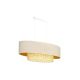 Duolla - Hanglamp aan een koord DOUBLE OVAL RATTAN 2xE27/15W/230V crème/rotan