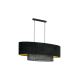 Duolla - Hanglamp aan een koord DOUBLE OVAL RATTAN 2xE27/15W/230V zwart/rotan