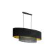 Duolla - Hanglamp aan een koord DOUBLE OVAL RATTAN 2xE27/15W/230V zwart/rotan