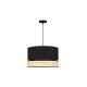 Duolla - Hanglamp aan een koord DOUBLE RATTAN 1xE27/15W/230V zwart/beige