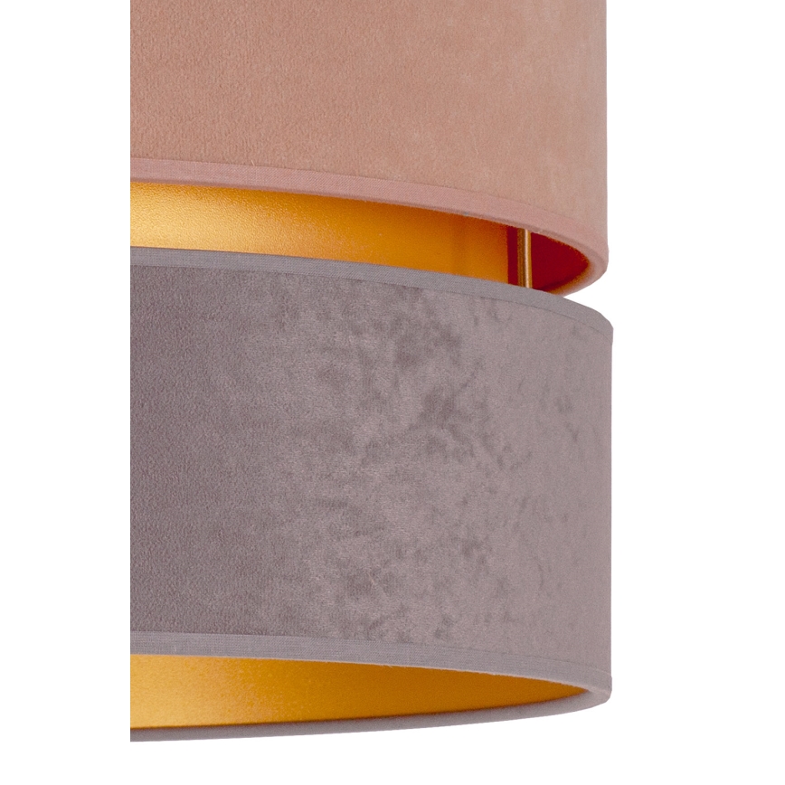 Duolla - Hanglamp aan een koord DUO 1xE27/15W/230V diameter 40 cm beige en grijs