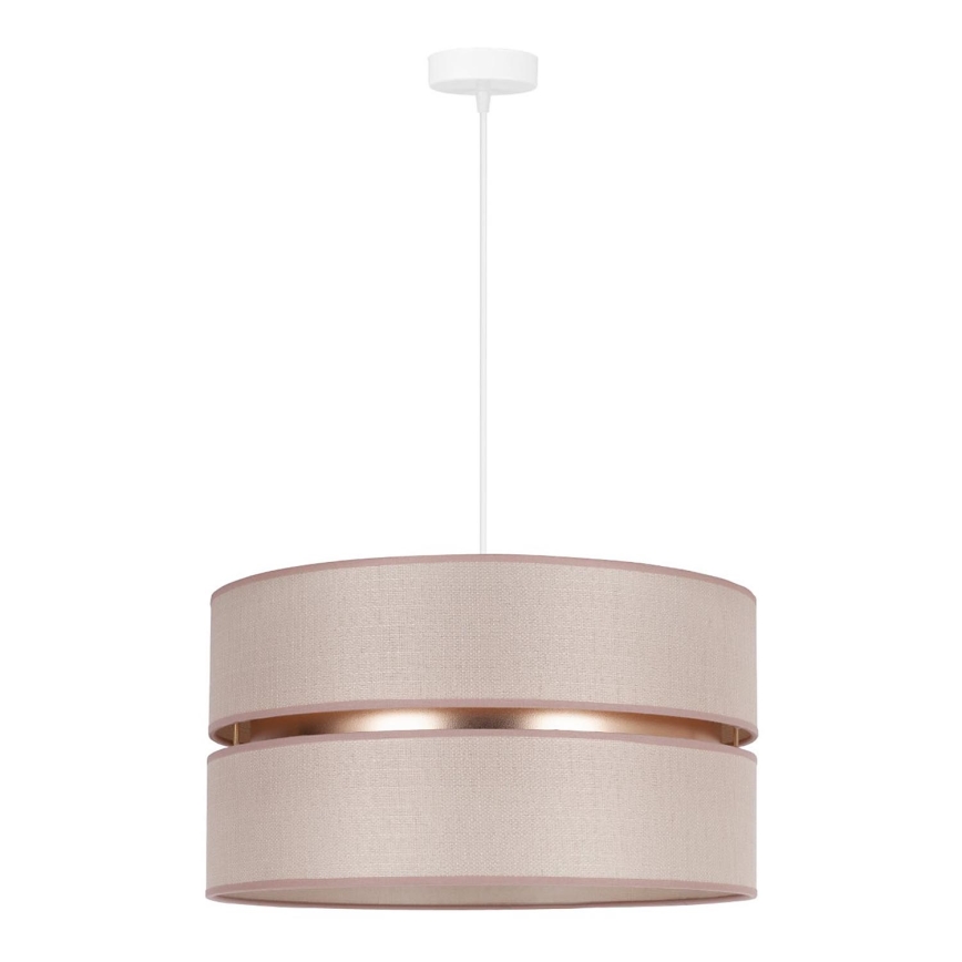 Duolla - Hanglamp aan een koord DUO 1xE27/15W/230V diameter 40 cm beige/goud