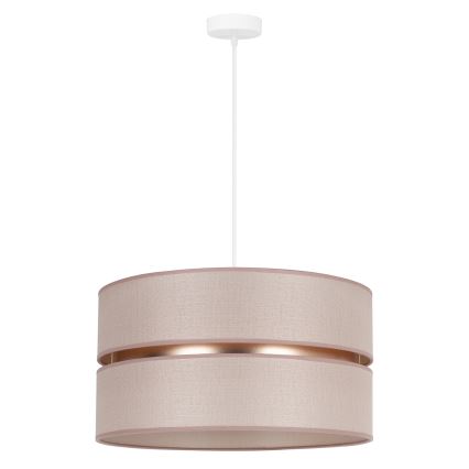 Duolla - Hanglamp aan een koord DUO 1xE27/15W/230V diameter 40 cm beige/goud
