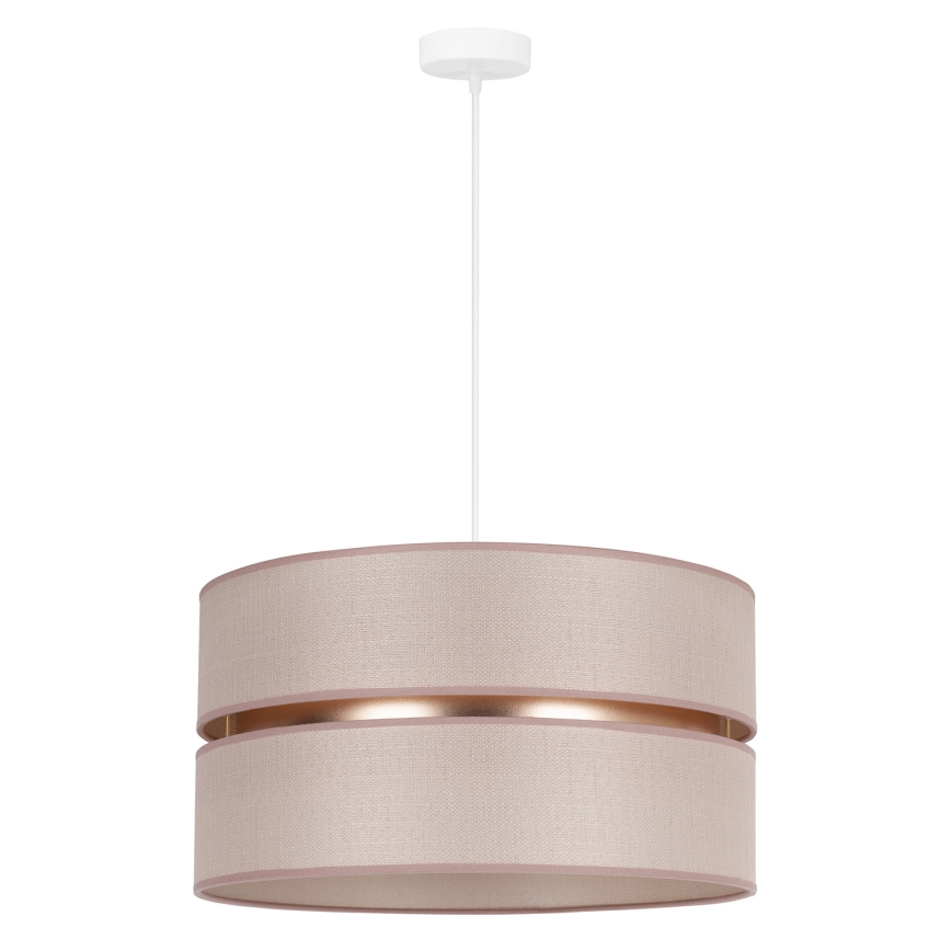 Duolla - Hanglamp aan een koord DUO 1xE27/15W/230V diameter 40 cm beige/goud