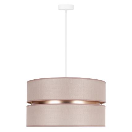 Duolla - Hanglamp aan een koord DUO 1xE27/15W/230V diameter 40 cm beige/goud