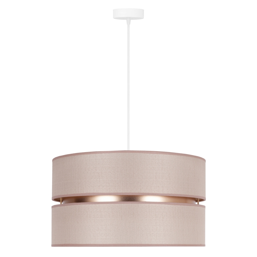 Duolla - Hanglamp aan een koord DUO 1xE27/15W/230V diameter 40 cm beige/goud