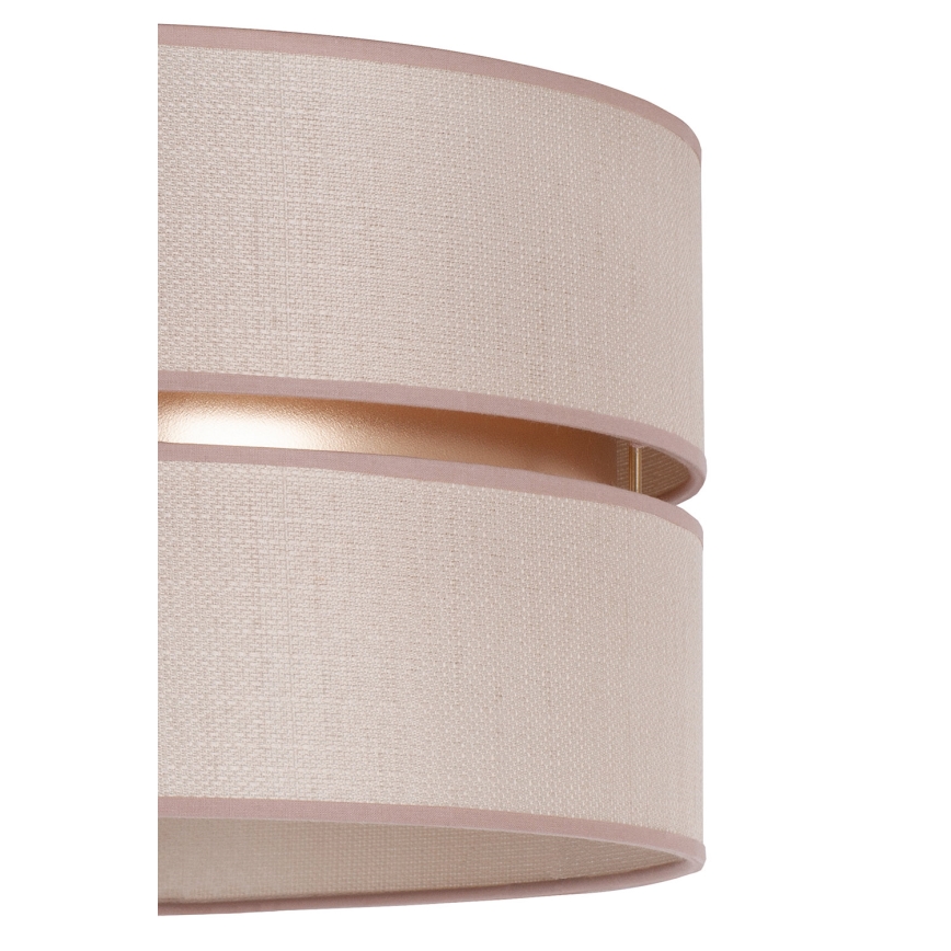 Duolla - Hanglamp aan een koord DUO 1xE27/15W/230V diameter 40 cm beige/goud
