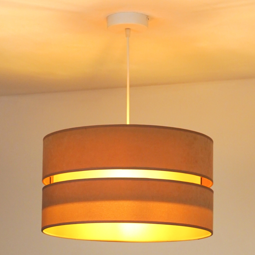 Duolla - Hanglamp aan een koord DUO 1xE27/15W/230V diameter 40 cm beige