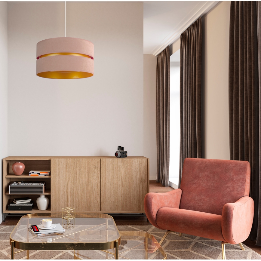 Duolla - Hanglamp aan een koord DUO 1xE27/15W/230V diameter 40 cm beige