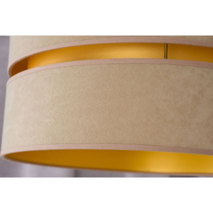 Duolla - Hanglamp aan een koord DUO 1xE27/15W/230V diameter 40 cm beige
