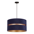 Duolla - Hanglamp aan een koord DUO 1xE27/15W/230V diameter 40 cm blauw/goud