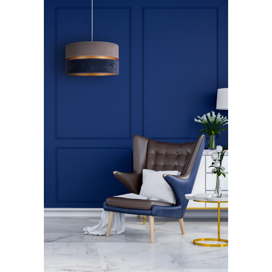 Duolla - Hanglamp aan een koord DUO 1xE27/15W/230V diameter 40 cm blauw