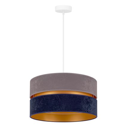 Duolla - Hanglamp aan een koord DUO 1xE27/15W/230V diameter 40 cm blauw