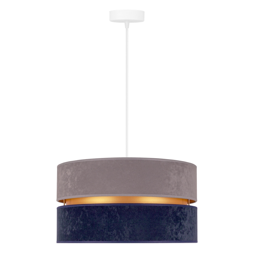Duolla - Hanglamp aan een koord DUO 1xE27/15W/230V diameter 40 cm blauw