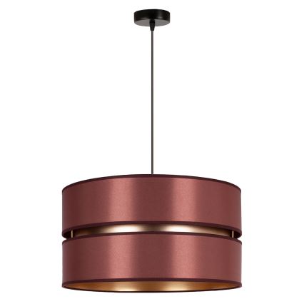 Duolla - Hanglamp aan een koord DUO 1xE27/15W/230V diameter 40 cm bordeaux/goud