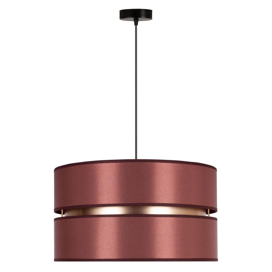 Duolla - Hanglamp aan een koord DUO 1xE27/15W/230V diameter 40 cm bordeaux/goud