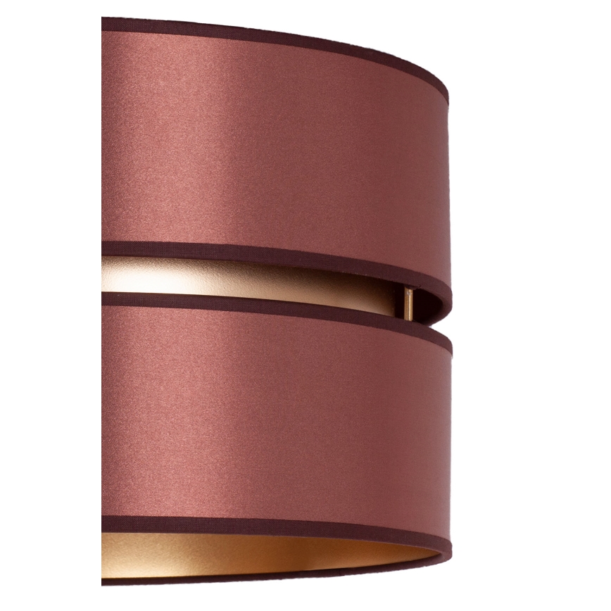 Duolla - Hanglamp aan een koord DUO 1xE27/15W/230V diameter 40 cm bordeaux/goud
